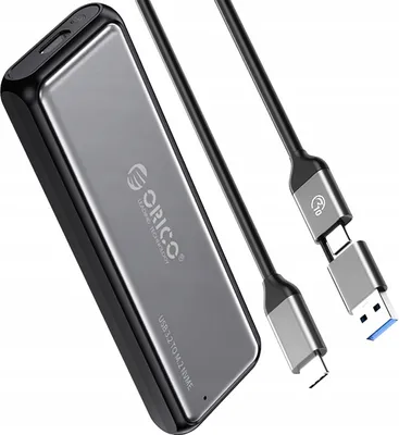 Zdjęcie produktu dla Kieszeń obudowa na dysk DDM2-C3 M.2 NVME USB-C 10Gb/s - szara