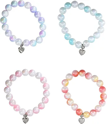 Produktbild von Ylvi Kugelarmband - Zauberhafte Perlen mit Herz-Anhänger