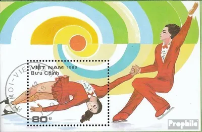 Produktbild von Briefmarken Vietnam 1989 Mi Block70 (kompl.Ausg.) gestempelt Eistanzen