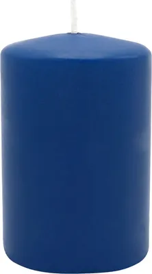 Produktbild von Stumpenkerze aus Paraffin, Nachtblau, WENZEL, 80/60 mm, Brenndauer ca. 22h, selbstverlöschend