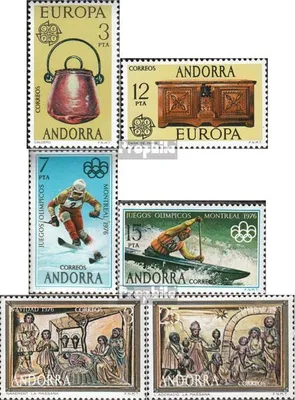 Produktbild von Briefmarken Andorra - Spanische Post 1976 Mi 101-106 (kompl.Ausg.) Jahrgang 1976 komplett postfrisch Europa