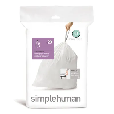 Image de Sacs poubelle Simplehuman 55 litres taille U