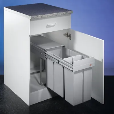 Obrázok produktu pre WESCO 757621-85 Triedič odpadu 30 (20+10) litrov DOUBLE 3 od šírky skrine 30 cm