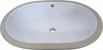 Produktbild von Unterbauwaschbecken 580x390x210mm Weiß Oval Keramik mit Überlauf Omeble