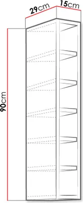Obrázek produktu pro Horní policová skříň do kuchyně 15 cm FRYZIA - bílá