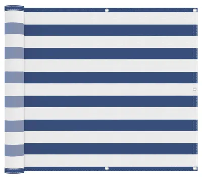 Produktbild von vidaXL Balkonsichtschutz Blau und Weiß 100 x 1000 cm Oxford-Stoff