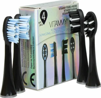 Obrázek produktu pro Náhradní zubní kartáček VITAMMY PEARL+ Black