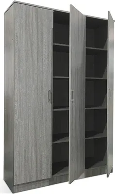 Produktbild von Meublorama RU-RAY-6410-5*2C/78,2KG, 8 Regale, 3 Tür(en), Grau, Partikelbord, Kunststoff, 400 mm, 1200 mm