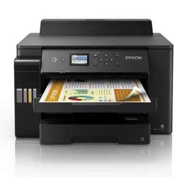 Produktbild von Epson EcoTank ET-16150 - Drucker - Farbe - Duplex - Tintenstrahl - A3 - 4800 x 1200 dpi - bis zu 25 Seiten/Min. (einfarbig)/bis zu 25 Seiten/Min. (Farbe) - Kapazität: 550 Blätter - USB, LAN, Wi-Fi - Schwarz