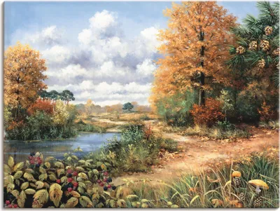 Produktbild von ARTland Leinwandbild Herbstzeit Größe: 120x90 cm