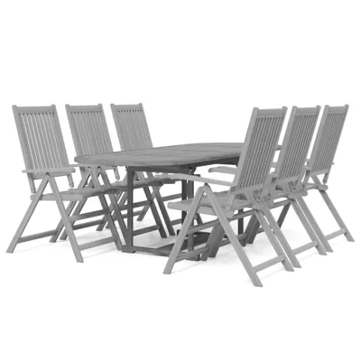 Immagine prodotto di vidaXL set da pranzo da giardino 7 pezzi in legno massiccio di acacia