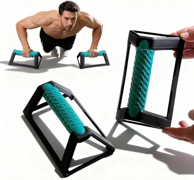 Obrázok produktu pre Push up bary 2 ks, 19x11x7 cm, protišmyková gumová základňa, pre silový tréning