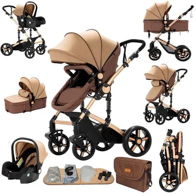 Produktbild von 3-in-1 Kombikinderwagen mit Babywanne und Autositz