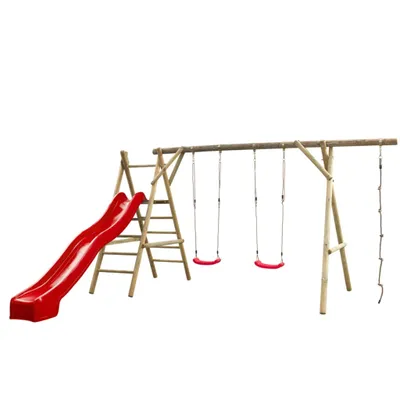 Productafbeelding van Swing King Schommelset Noortje, rode glijbaan, artikelnummer 7880108.RD