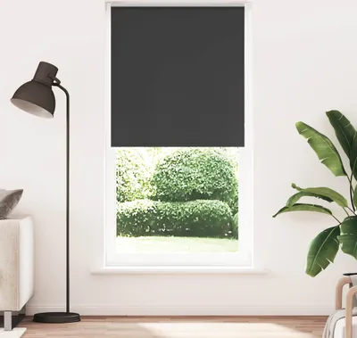 Produktbild von Verdunkelungsrollo Schwarz 100x230 cm Stoffbreite 95,7cm, Rollos DesignMöbel