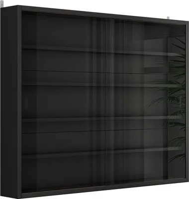 Produktbild von Wandvitrine Vicco Showla Schwarz mit 4 Einlegeböden, Model 57895
