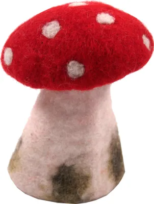 Produktbild von Filz Eierwärmer, Handgemachte Filzdekoration aus Nepal, Filzfigur - Fliegenpilz, Rot, Filz,Wolle, 12*8,5*8,5 cm, Filz Eierwärmer