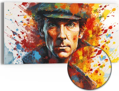 Produktbild von DEQOART Hybrid Leinwand Bild 60x30 cm 'Lebendige Reflexionen' Wandbild Glas flach modern