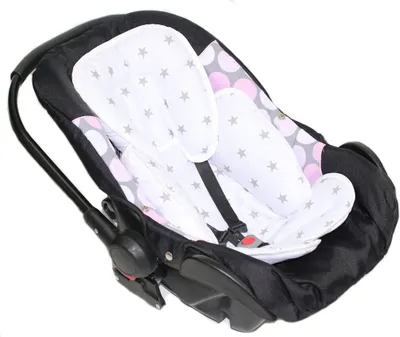 Produktbild von Sitzverkleinerer Baumwolle Kind für Auto Kindersitz Baby Schale Einsatz Einlage- 16 - Sterne auf Weiß