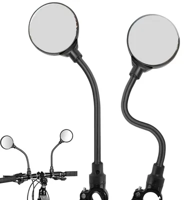 Produktbild von Fahrradspiegel 2 Stück Weitwinkel Rückspiegel 360° Verstellbar Schwarz für Lenker 21-33mm