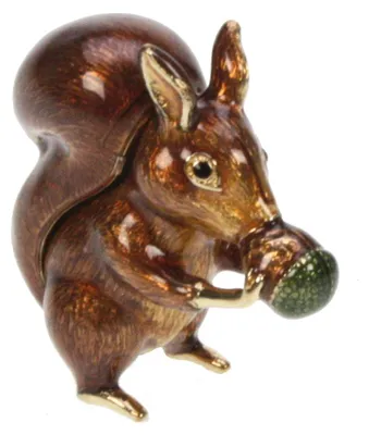 Immagine prodotto di Meander, contenitore decorativo a forma di scoiattolo con ghianda, dimensioni 2,6x5x5,3 cm