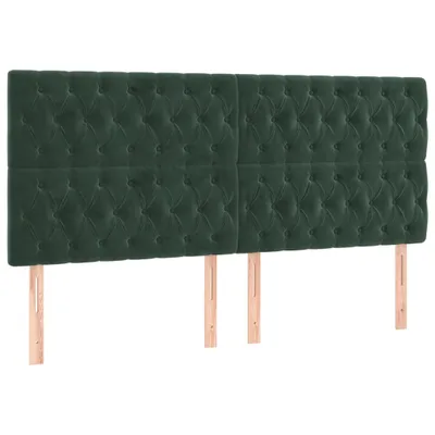 Produktbild von Kopfteil Dunkelgrün 200 x 7 x 118/128 cm Samt