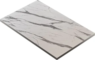 Produktbild von BRASIL | Gastro Tischplatte | B:T 130 x 80 cm | Weiß Marmor | Rechteckig | Gastro Tischplatte
