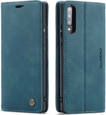 Image de Galaxy A70s Case, RetroPolyuréthaneLeather Case, Card Pockets, Magnetic Closure, Case with Stand Function for Samsung Galaxy A70 / A70S blue