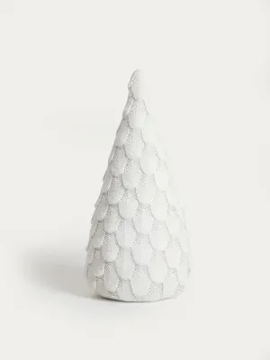 Zdjęcie produktu dla HOMLA Dekoracja TREELY choinka materiałowa biała 15x15x38 cm