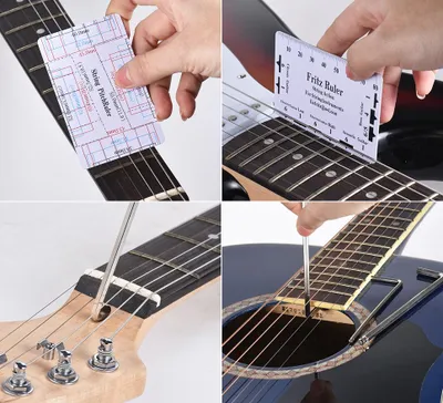 Image de Kit de réparation pour guitare, entretien, kit d'outils d'entretien, accessoires de nettoyage