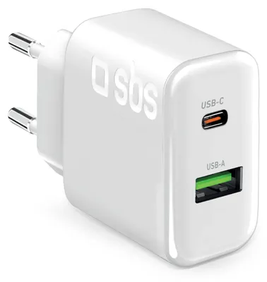 Produktbild von SBS 70W Wandladegerät für MacBook mit doppeltem USB-C Power Delivery und USB-A