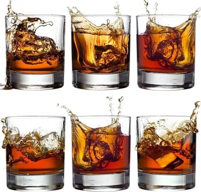 Obrázok produktu pre Súprava pohárov na whisky Premium - 305 ml - 6 kusov - bezolovnatý krištáľ - na koktaily, bourbon, škótsku, koňak, írsku whisky