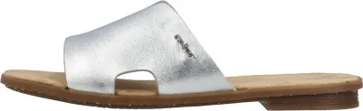 Produktbild von Rieker Damen Pantolette mit breitem Riemen im Silber Metallic Glanz 64282, Größe:42 EU, Farbe:Silber