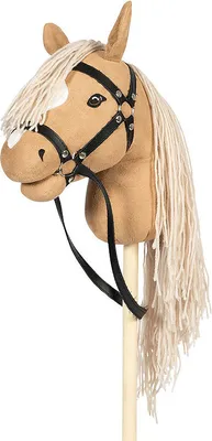 Produktbild von Hobby Horse Steckenpferd blond mit offenem Maul & Zügeln, mit abnehmbarem Schweiß Neuheit 2023