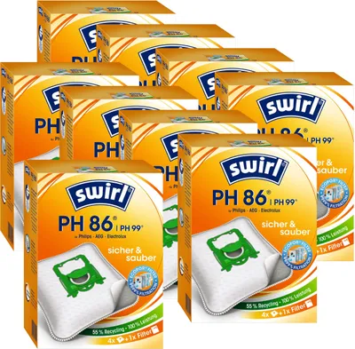 Produktbild von 9 x Swirl PH 86 MP Plus AirSpace Staubsaugerbeutel Staubbeutel Microvlies
