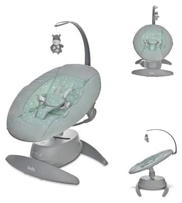 Produktbild von Lorelli Babywippe Bella Spielbogen Schaukelfunktion Melodien 360-Grad-Drehung grün