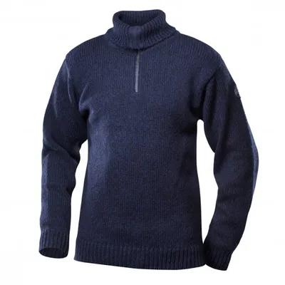 Zdjęcie produktu dla Devold Nansen Sweater Zip Neck Rozmiar odzieży: XL / Kolor: ciemnoniebieski melanż