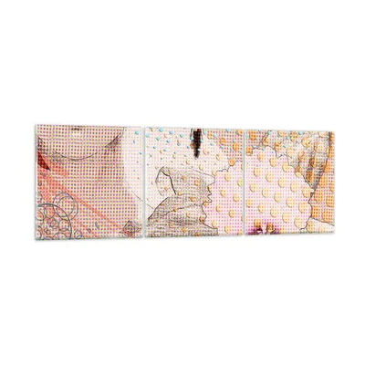 Produktbild von Bilder auf glas - Blume Dame Kleid Eleganz - 120x40cm - Glasbilder - Wandbilder - Kunstdruck - zum Aufhängen bereit - Wanddekoration aus Glas - Glas Bilder - Wandbild auf Glas - GCA120x40-3140