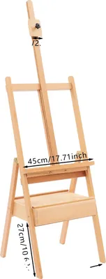Obrázok produktu pre Umelecký stojan, výškovo nastaviteľný, robustná konštrukcia z bukového dreva, štýl 1