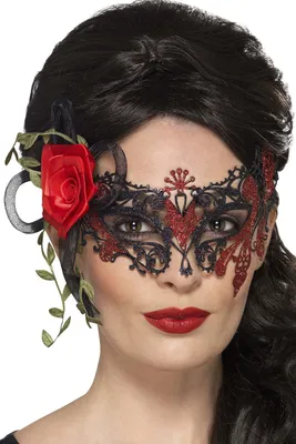 Produktbild von Oogmasker Day of the Dead Metal Roos