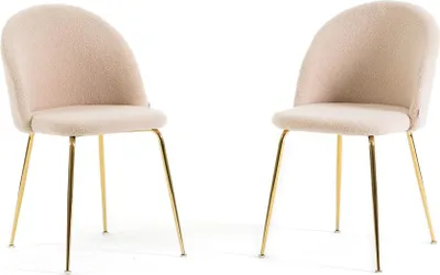Two chairs are shown against a white background.
