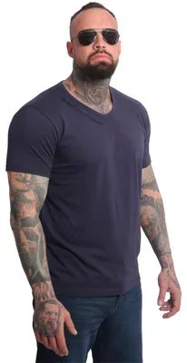 Immagine prodotto di Maglietta Yakuza Uomo Bare Regular Basic con scollo a V, Parisian Night, S