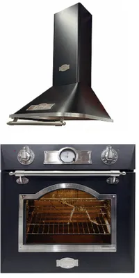Produktbild von Kaiser Herd Set EH 6355 Em Sil Einbau Elektrobackofen 60 cm+A 6315 Em Sil Eco Exklusive Wand-Dunstabzugshaube 60 cm  910 m³/h
