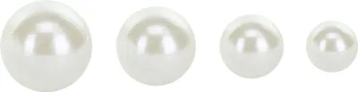 Perlen 3mm - 6mm selbstklebend Weiß Perlmutt