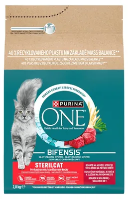 Zdjęcie produktu dla Purina One Bifensis Sterilcat 2,8kg Sucha Karma Dla Dorosłych Kotów Bogata w Wołowinę