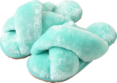 Zdjęcie produktu dla Kapcie Damskie Pluszowe Zimowe Puszyste Kapcie Ciepłe Wygodne Kapcie Domowe z Otwartymi Palcami, 50% EVA, różowe, 38-39
