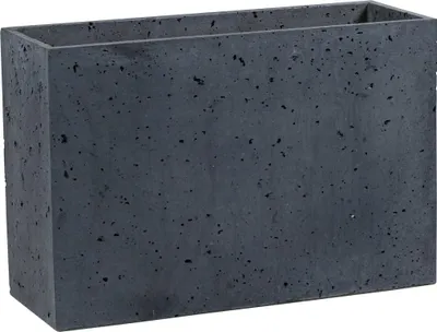 Zdjęcie produktu dla Donica Betonowa Zewnętrzna Na Dwór Z Otworami Zadora LINEA M 60x22x40 grafitowy