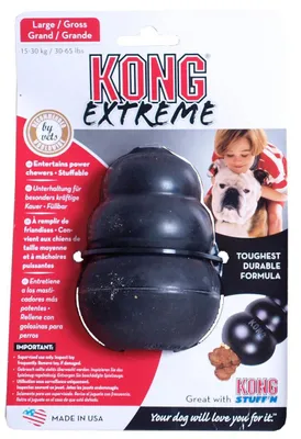 Productafbeelding van Hondenspeelgoed rubber large zwart Kong