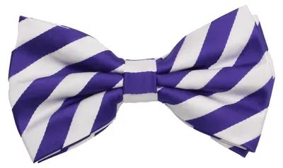 Produktbild von Fabio Farini - 1 Stück Herren Streifen Fliegen - Männer Querbinder Vorgebunden Bowtie Streifen - Violett/Weiß