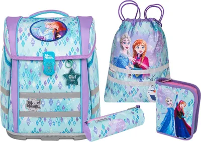 A set of school supplies featuring characters from Frozen.